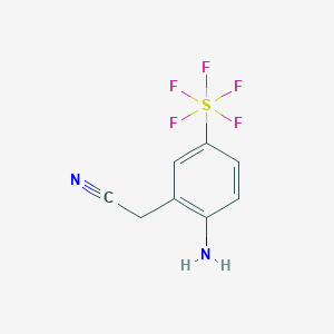 molecular formula C8H7F5N2S B1490774 (2-Amino-5-(pentafluorosulfanyl)phenyl)acetonitrile CAS No. 1379811-93-4