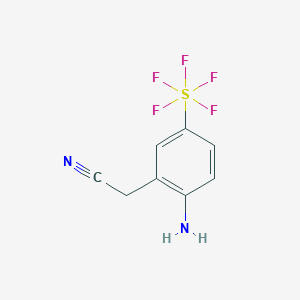 molecular formula C8H7F5N2S B1490774 (2-Amino-5-(pentafluorosulfanyl)phényl)acétonitrile CAS No. 1379811-93-4