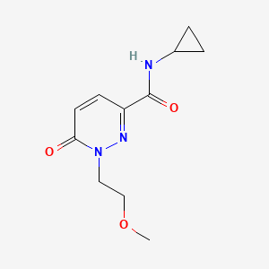 molecular formula C11H15N3O3 B14907746 N-cyclopropyl-1-(2-methoxyethyl)-6-oxo-1,6-dihydropyridazine-3-carboxamide 