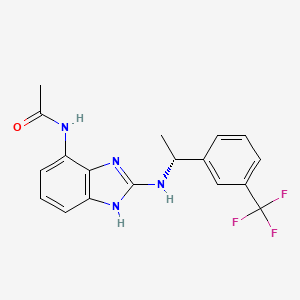 (R)-N-(2-((1-(3-(Trifluoromethyl)phenyl)ethyl)amino)-1H-benzo[d]imidazol-4-yl)acetamide