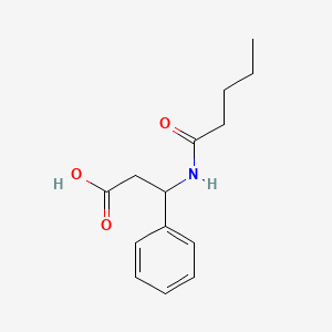 3-Pentanamido-3-phenylpropanoic acid