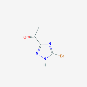 molecular formula C4H4BrN3O B14907804 1-(5-Bromo-4H-1,2,4-triazol-3-yl)ethanone 