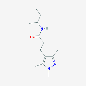 molecular formula C13H23N3O B14907816 n-(Sec-butyl)-3-(1,3,5-trimethyl-1h-pyrazol-4-yl)propanamide 