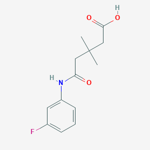 molecular formula C13H16FNO3 B14907825 5-((3-Fluorophenyl)amino)-3,3-dimethyl-5-oxopentanoic acid 