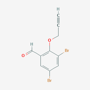 molecular formula C10H6Br2O2 B14907864 3,5-Dibromo-2-(prop-2-yn-1-yloxy)benzaldehyde 