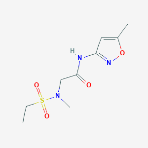 molecular formula C9H15N3O4S B14907878 2-(n-Methylethylsulfonamido)-N-(5-methylisoxazol-3-yl)acetamide 