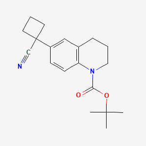 molecular formula C19H24N2O2 B14907910 tert-Butyl 6-(1-cyanocyclobutyl)-3,4-dihydroquinoline-1(2H)-carboxylate 