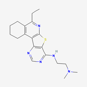 molecular formula C19H25N5S B14907934 N-(8-ethyl-11-thia-9,14,16-triazatetracyclo[8.7.0.02,7.012,17]heptadeca-1,7,9,12,14,16-hexaen-13-yl)-N',N'-dimethylethane-1,2-diamine 