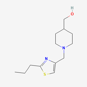 molecular formula C13H22N2OS B14907955 (1-((2-Propylthiazol-4-yl)methyl)piperidin-4-yl)methanol 