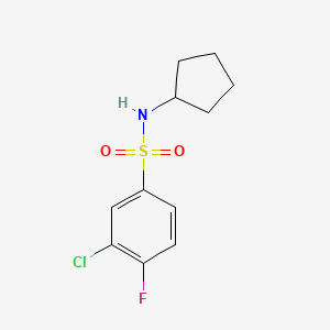 3-chloro-N-cyclopentyl-4-fluorobenzenesulfonamide