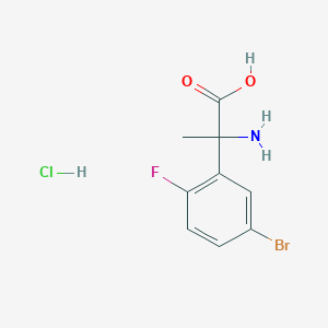 molecular formula C9H10BrClFNO2 B14908015 2-Amino-2-(5-bromo-2-fluorophenyl)propanoic acid hydrochloride 