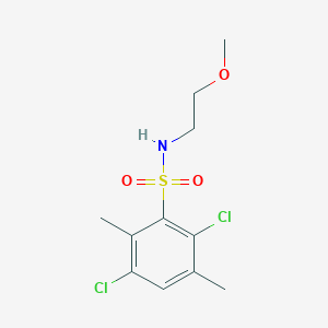 2,5-dichloro-N-(2-methoxyethyl)-3,6-dimethylbenzenesulfonamide