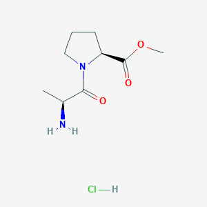 molecular formula C9H17ClN2O3 B1490805 (S)-Methyl 1-((S)-2-aminopropanoyl)pyrrolidine-2-carboxylate hydrochloride CAS No. 71067-42-0