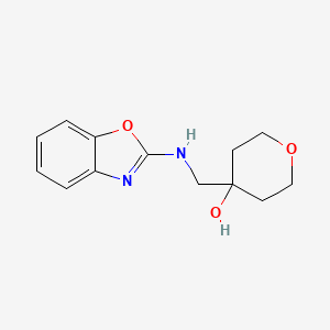 4-((Benzo[d]oxazol-2-ylamino)methyl)tetrahydro-2h-pyran-4-ol