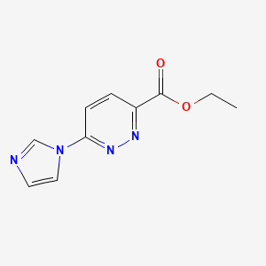 molecular formula C10H10N4O2 B1490811 6-(1H-咪唑-1-基)吡哒嗪-3-羧酸乙酯 CAS No. 1706448-65-8