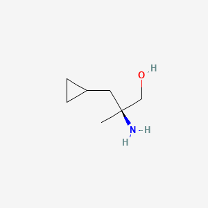 molecular formula C7H15NO B14908120 (S)-2-Amino-3-cyclopropyl-2-methylpropan-1-ol 