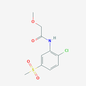 molecular formula C10H12ClNO4S B14908152 n-(2-Chloro-5-(methylsulfonyl)phenyl)-2-methoxyacetamide 