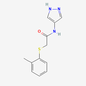 molecular formula C12H13N3OS B14908154 n-(1h-Pyrazol-4-yl)-2-(o-tolylthio)acetamide 