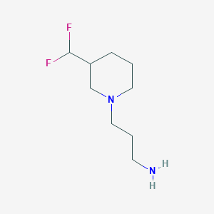 molecular formula C9H18F2N2 B1490816 3-(3-(Difluoromethyl)piperidin-1-yl)propan-1-amine CAS No. 2097954-30-6