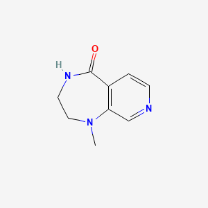 molecular formula C9H11N3O B14908177 1-Methyl-3,4-dihydro-1H-pyrido[3,4-e][1,4]diazepin-5(2H)-one 