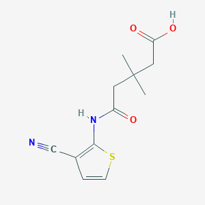 molecular formula C12H14N2O3S B14908186 5-((3-Cyanothiophen-2-yl)amino)-3,3-dimethyl-5-oxopentanoic acid 