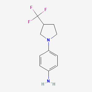 molecular formula C11H13F3N2 B1490819 4-(3-(Trifluoromethyl)pyrrolidin-1-yl)aniline CAS No. 1881973-31-4