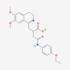 2-((6,7-Dimethoxy-3,4-dihydroisoquinolin-1-yl)methyl)-4-((4-ethoxyphenyl)amino)-4-oxobutanoic acid