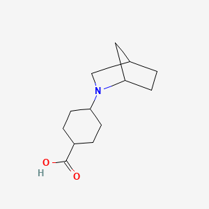 molecular formula C13H21NO2 B1490820 4-(2-Azabicyclo[2.2.1]heptan-2-yl)cyclohexane-1-carboxylic acid CAS No. 2098102-60-2