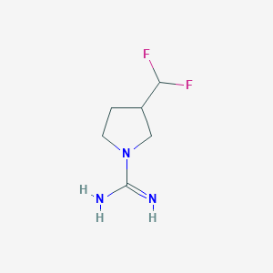 molecular formula C6H11F2N3 B1490821 3-(Difluoromethyl)pyrrolidine-1-carboximidamide CAS No. 2097954-33-9