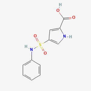 molecular formula C11H10N2O4S B14908215 4-(n-Phenylsulfamoyl)-1h-pyrrole-2-carboxylic acid 