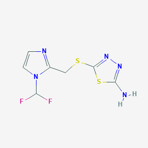 5-(((1-(Difluoromethyl)-1h-imidazol-2-yl)methyl)thio)-1,3,4-thiadiazol-2-amine