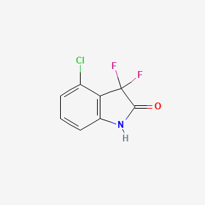 molecular formula C8H4ClF2NO B14908230 4-Chloro-3,3-difluoroindolin-2-one 