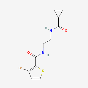 3-Bromo-N-(2-(cyclopropanecarboxamido)ethyl)thiophene-2-carboxamide