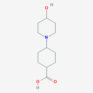 4-(4-Hydroxypiperidin-1-yl)cyclohexane-1-carboxylic acid