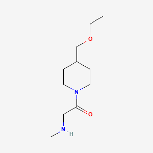 molecular formula C11H22N2O2 B1490828 1-(4-(乙氧基甲基)哌啶-1-基)-2-(甲基氨基)乙烷-1-酮 CAS No. 1585452-27-2