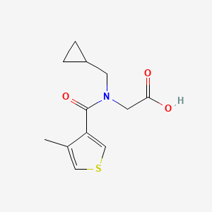 molecular formula C12H15NO3S B14908287 n-(Cyclopropylmethyl)-n-(4-methylthiophene-3-carbonyl)glycine 