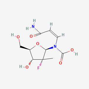 ((Z)-3-Amino-3-oxoprop-1-en-1-yl)((2R,3R,4R,5R)-3-fluoro-4-hydroxy-5-(hydroxymethyl)-3-methyltetrahydrofuran-2-yl)carbamic acid