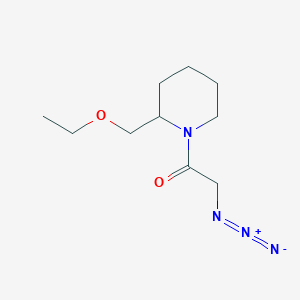 molecular formula C10H18N4O2 B1490832 2-叠氮基-1-(2-(乙氧甲基)哌啶-1-基)乙انون CAS No. 2098124-16-2