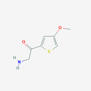 molecular formula C7H9NO2S B14908320 2-Amino-1-(4-methoxythiophen-2-yl)ethan-1-one 