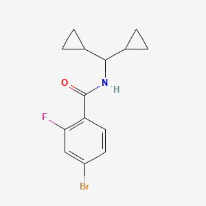 4-bromo-N-(dicyclopropylmethyl)-2-fluorobenzamide