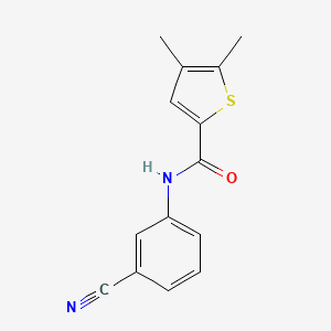 molecular formula C14H12N2OS B14908352 N-(3-cyanophenyl)-4,5-dimethylthiophene-2-carboxamide 