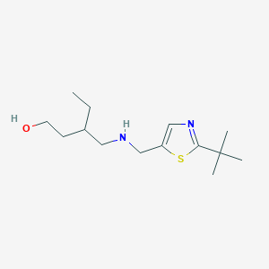 3-((((2-(Tert-butyl)thiazol-5-yl)methyl)amino)methyl)pentan-1-ol