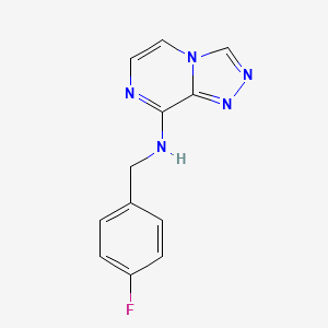 molecular formula C12H10FN5 B14908391 n-(4-Fluorobenzyl)-[1,2,4]triazolo[4,3-a]pyrazin-8-amine 