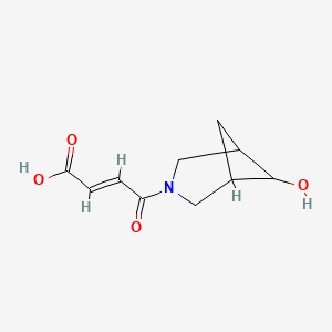 molecular formula C10H13NO4 B1490841 (E)-4-(6-hydroxy-3-azabicyclo[3.1.1]heptan-3-yl)-4-oxobut-2-enoic acid CAS No. 2098154-61-9