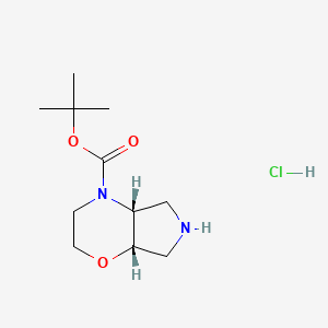 molecular formula C11H21ClN2O3 B14908430 rel-(4aR,7aS)-tert-butyl hexahydropyrrolo[3,4-b][1,4]oxazine-4(4aH)-carboxylate hydrochloride 