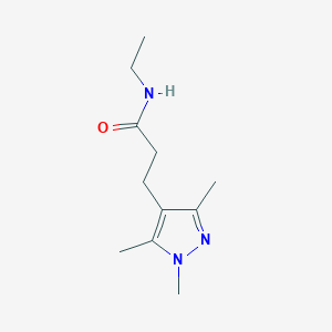 molecular formula C11H19N3O B14908434 N-ethyl-3-(1,3,5-trimethyl-1H-pyrazol-4-yl)propanamide 