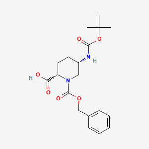 molecular formula C19H26N2O6 B14908443 Cis-1-((Benzyloxy)carbonyl)-5-((tert-butoxycarbonyl)amino)piperidine-2-carboxylicacid 