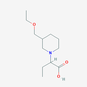 molecular formula C12H23NO3 B1490845 2-(3-(Ethoxymethyl)piperidin-1-yl)butanoic acid CAS No. 1825296-45-4