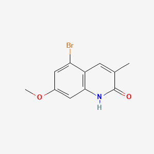 molecular formula C11H10BrNO2 B14908464 5-Bromo-7-methoxy-3-methylquinolin-2(1H)-one 