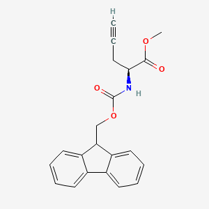 molecular formula C21H19NO4 B14908472 (S)-Methyl 2-((((9H-fluoren-9-yl)methoxy)carbonyl)amino)pent-4-ynoate 